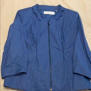 T Tahari Jacket 3/4 Sleeve Blue Size 8